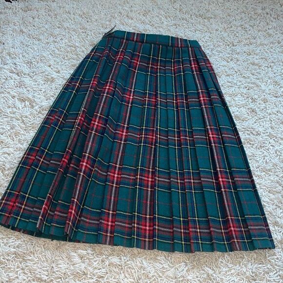 Vintage THE SCOTCH HOUSE Made In Scotland Pure Wool Kilt Skirt Tartan Womens 26 - Picture 6 of 13